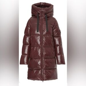 Women's Burgundy Puffer Jacket